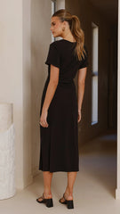 Valier Midi Dress - Black