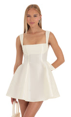 Fit and Flare Dress in Ivory