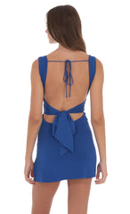 Ruched Bodycon Dress in Royal Blue