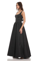 Back Bow Gown in Black