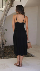 Zoey Midi Dress - Black