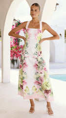 Stasia Midi Dress - Sorbet Symphony