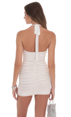 Boop Rhinestone Bodycon Dress in White