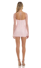 Sequin Corset Dress in Pink