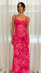 Margo Midi Dress - Pink Floral