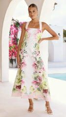 Stasia Midi Dress - Sorbet Symphony