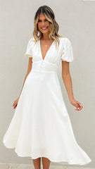 Melea Midi Dress - White