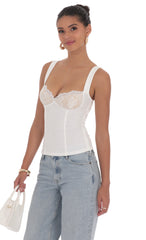 Lace Bust Top in White